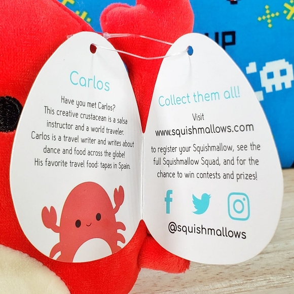 Squishmallow Carlos the Red Crab 5" 2020 UltraSoft Stuffed Sealife Plush - Picture 11 of 12